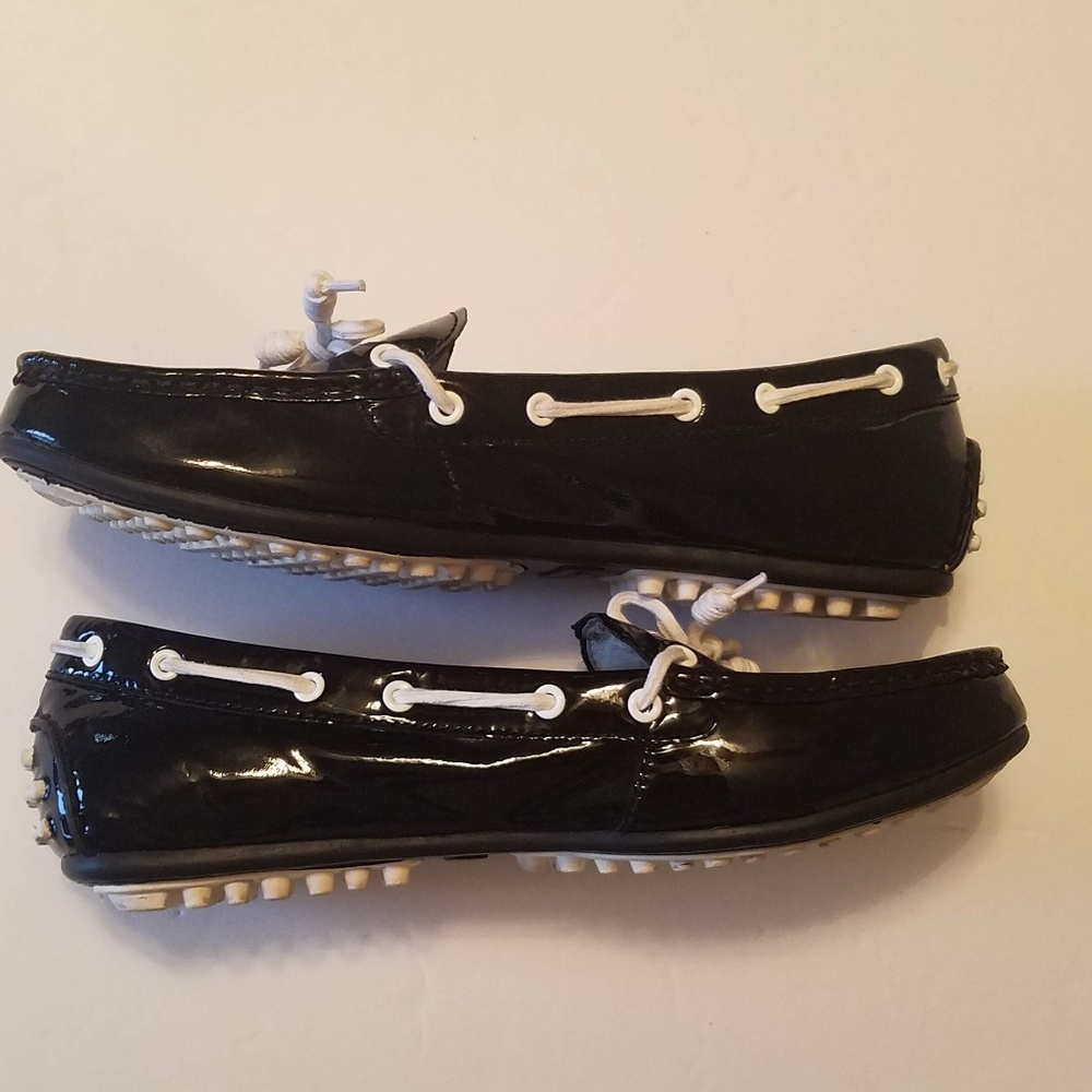 Cole Haan Black Patent Leather Flats Moccasins 7B